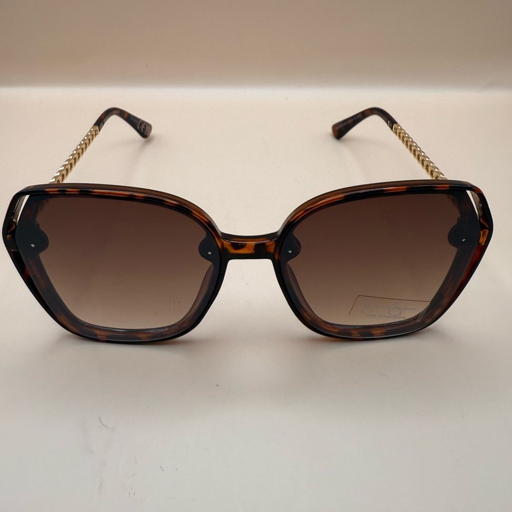 New Jessica Simpson-Tortoise Shell Square Sunglas… - image 1